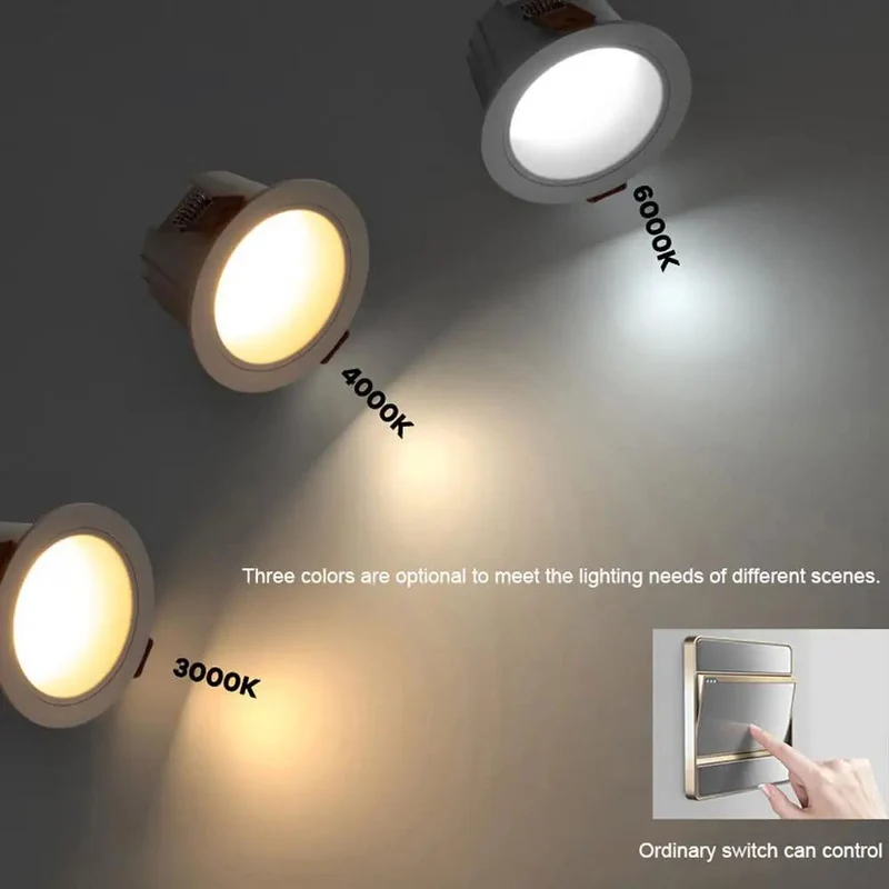 Heavy Duty Led Recessed Downlight Retrofit Kit With Baffle Trim And 120 Degree Wide Beam Angle Delivers Smooth Matte Off White Finish Pick Your Favorite Warm Or Cool Hue For A Zero Flicker Glow That Is Straight Up Rock Solid Forever
