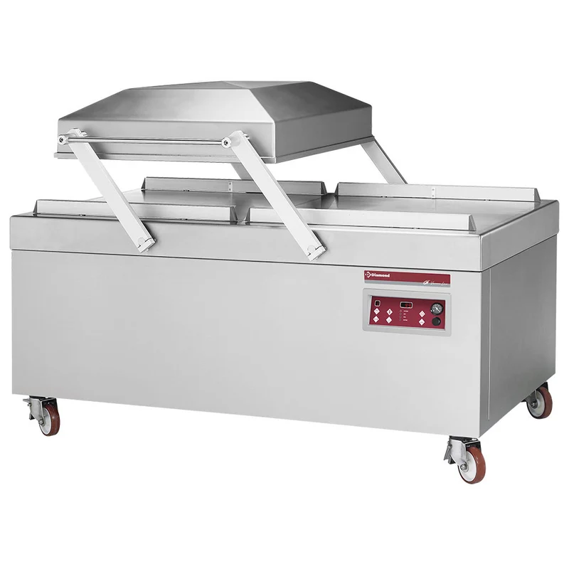 Profi Doppelkammer-Vakuumierer , 250 m³/h , 4 x 840 mm Schweißbalken, CF-180T/S