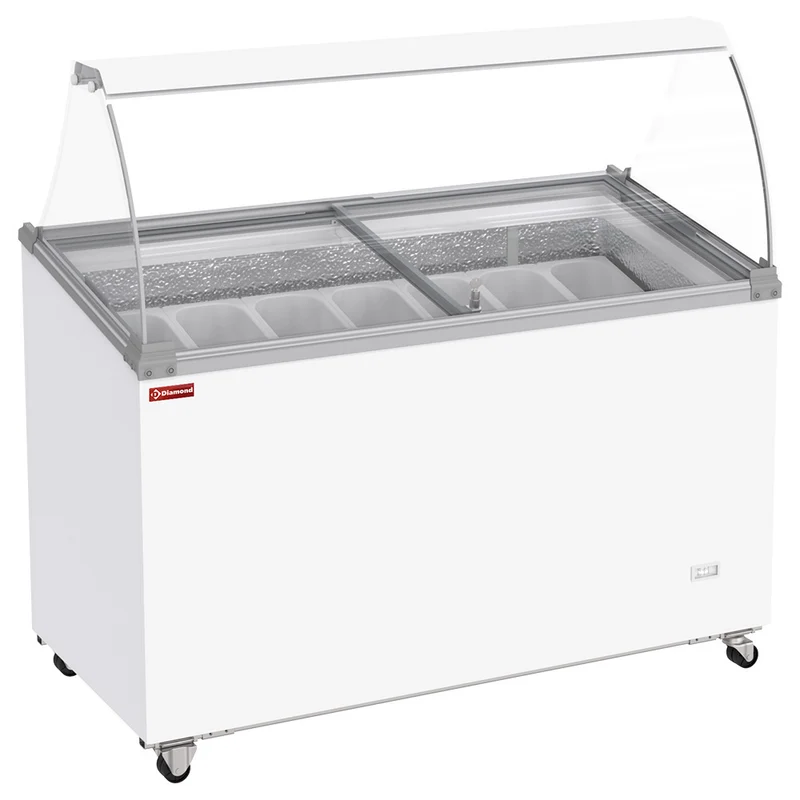 Fahrbare Eisvitrine für 7 x 5-Liter-Eisbehälter, CCV5-MP