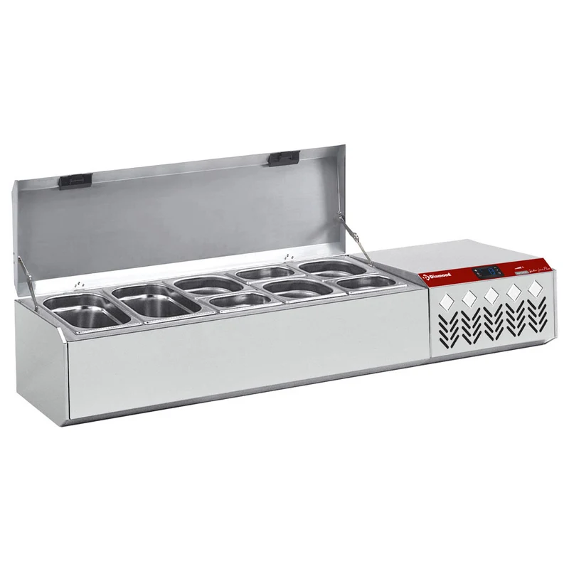 Professioneller Kühlaufsatz , 5 x GN 1/4 , mit Edelstahldeckel, SX132G/CP9
