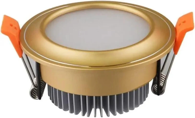 Breezy Install Ultra Slim Recessed Led Downlights With Brushed Gold Aluminum Trim Dimmable 4000k Bright White Retrofit Ceiling Panel For Home Offices