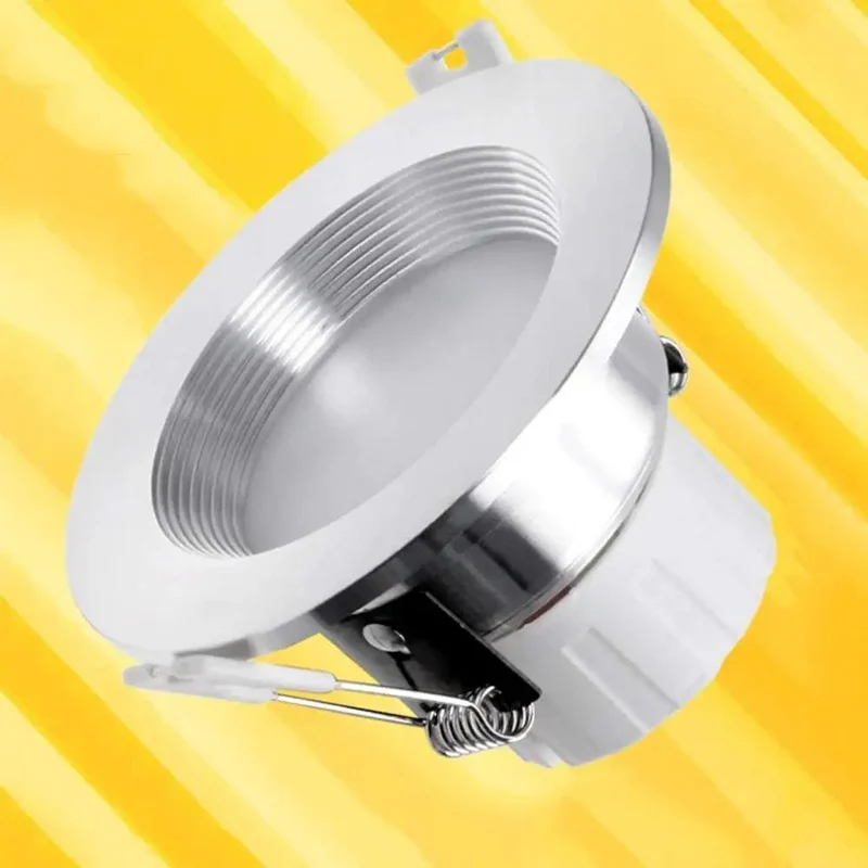 Top Shelf Silver Polished Aluminum LED Recessed Lighting Housing Trim Kit For Home Kitchens Bathrooms Featuring An Ultra Thin Hidden Floodlight Design With Killer Warm White Glow And Super Easy Retrofit Setup That Is Absolutely Dope