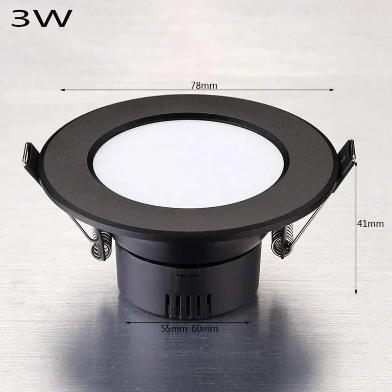 Black Aluminium Recessed Lighting Retrofit Downlights Integrated Grille Ceiling Trim Kit Sleek LED Panel Spotlight Warm White Glow Dimmable Quick Swap Design Adds Major Wow Factor To Rooms