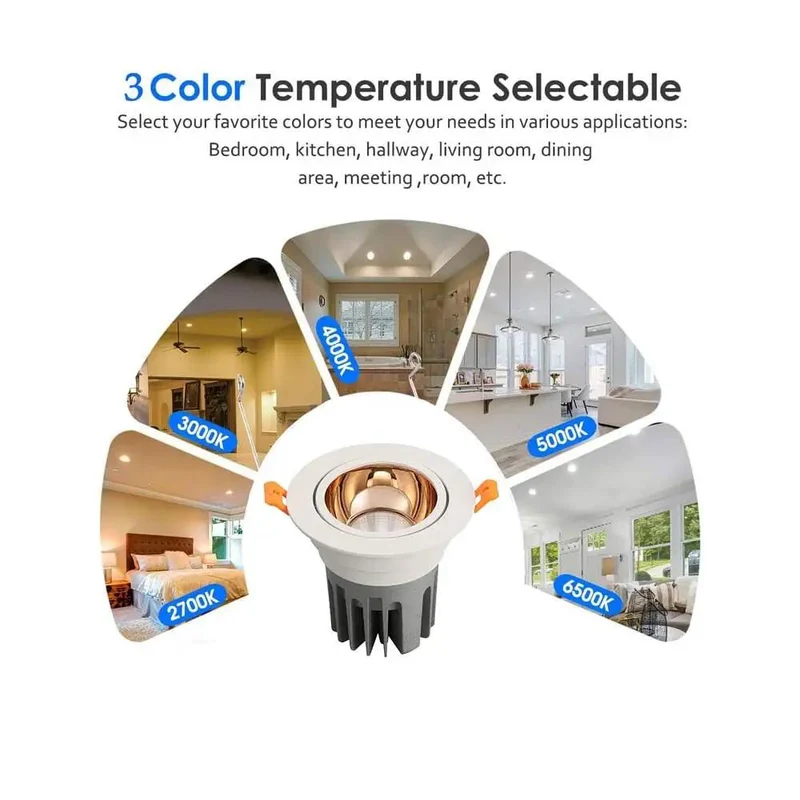 15 Pack 3.5 Inch Retrofit Led Recessed Lighting Kit Offering 7W To 20W Flexibility Bright 3000K And 4000K Illumination Sleek White Baffle Trim Top Drawer Construction For No Sweat Setups