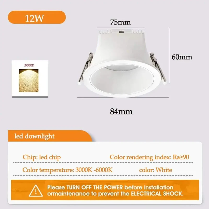 Two Pack Led Recessed Downlight With Baffle Trim Retrofit Ceiling Light White Aluminum Housing Zero Hassle Easy Install Hella Bright Output Slick Modern Design Perfect For Every Room