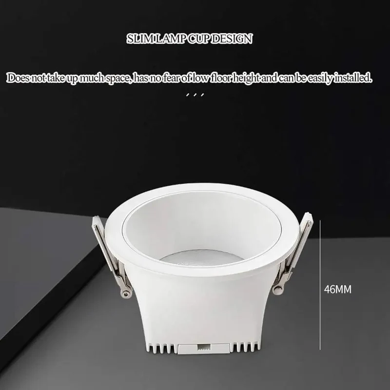Two Pack Led Recessed Downlight With Baffle Trim Retrofit Ceiling Light White Aluminum Housing Zero Hassle Easy Install Hella Bright Output Slick Modern Design Perfect For Every Room