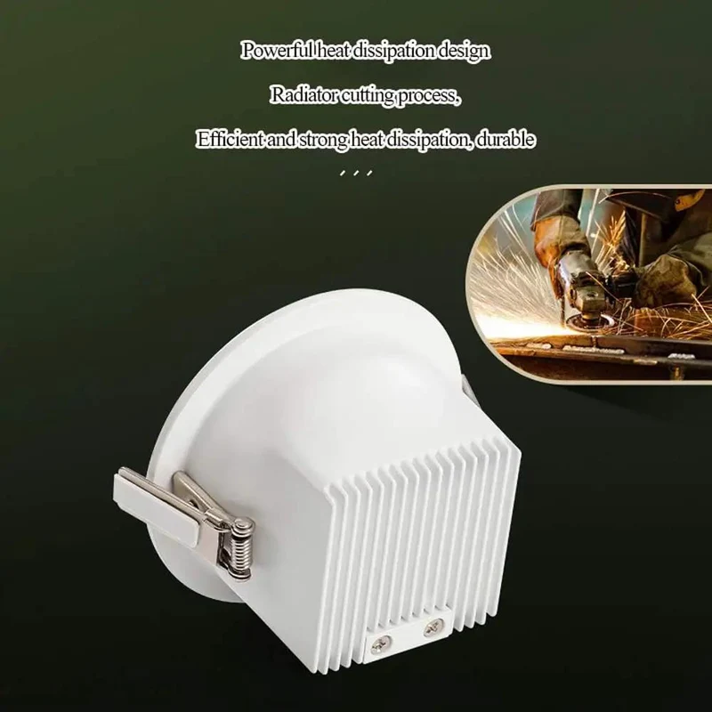 Two Pack Led Recessed Downlight With Baffle Trim Retrofit Ceiling Light White Aluminum Housing Zero Hassle Easy Install Hella Bright Output Slick Modern Design Perfect For Every Room