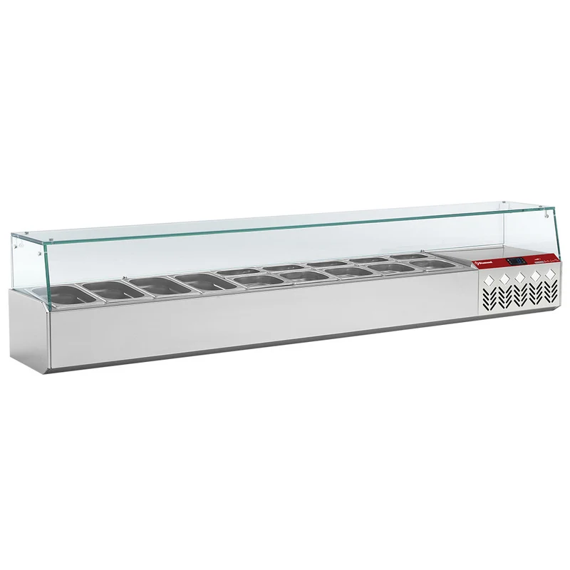 Kühlaufsatz GN 9x1/4, mit gerader Glasscheibe - SX198G/PP9