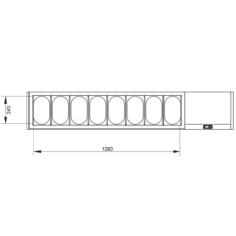Kühlaufsatz GN 8x1/4, mit Deckel - SX175G/CP9