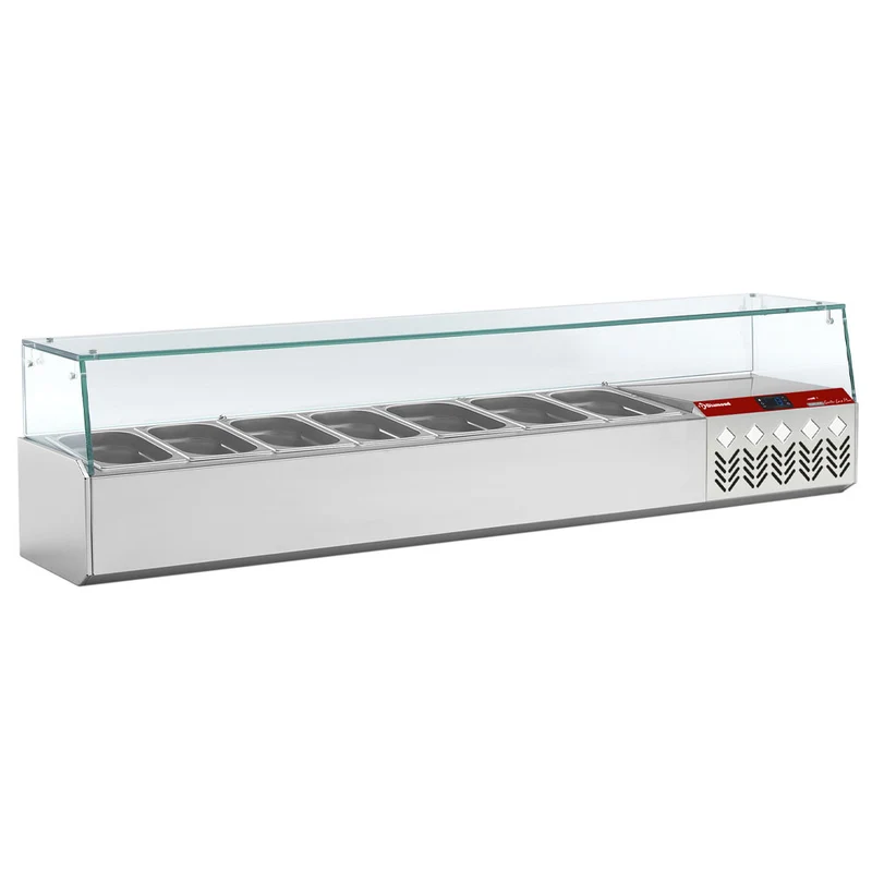 Kühlaufsatz GN 6x1/4, 1x1/9, mit gerader Glasscheibe - SX160G/PP9