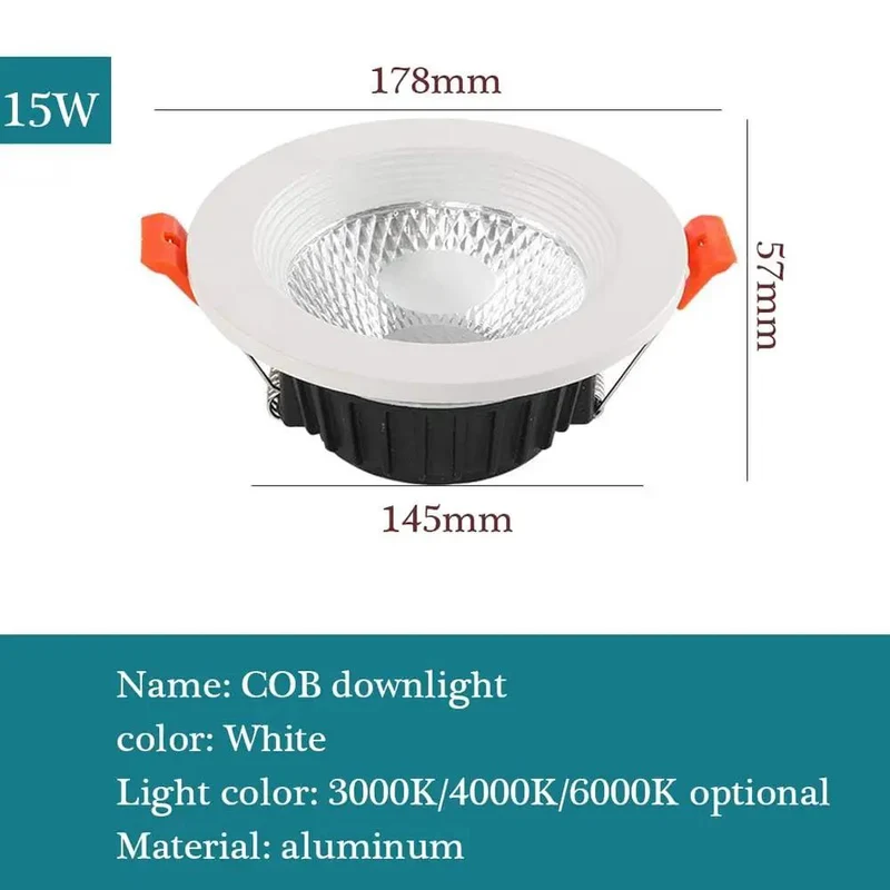 Heavy Duty Led Recessed Downlight Kit With Tunable Color Temp And Energy Efficient Design Sturdy Aluminum Body Matte Finish Quick Drop In Fit Great For Kitchens Or Offices Diffuses Even Light Softly Cuts Utility Bills Quickly