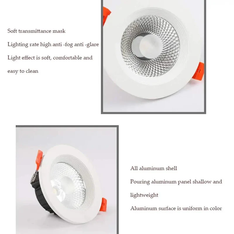 Heavy Duty Led Recessed Downlight Kit With Tunable Color Temp And Energy Efficient Design Sturdy Aluminum Body Matte Finish Quick Drop In Fit Great For Kitchens Or Offices Diffuses Even Light Softly Cuts Utility Bills Quickly