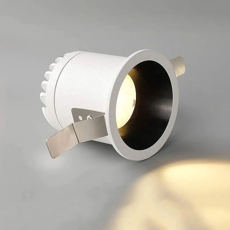 Ultra Bright LED Recessed Can Lights Trim Kit Housing Aluminum Panel Retrofit Downlight for Garage Kitchen Bathroom Bedroom White Warm Light Compatible With Dimmers Quick Install