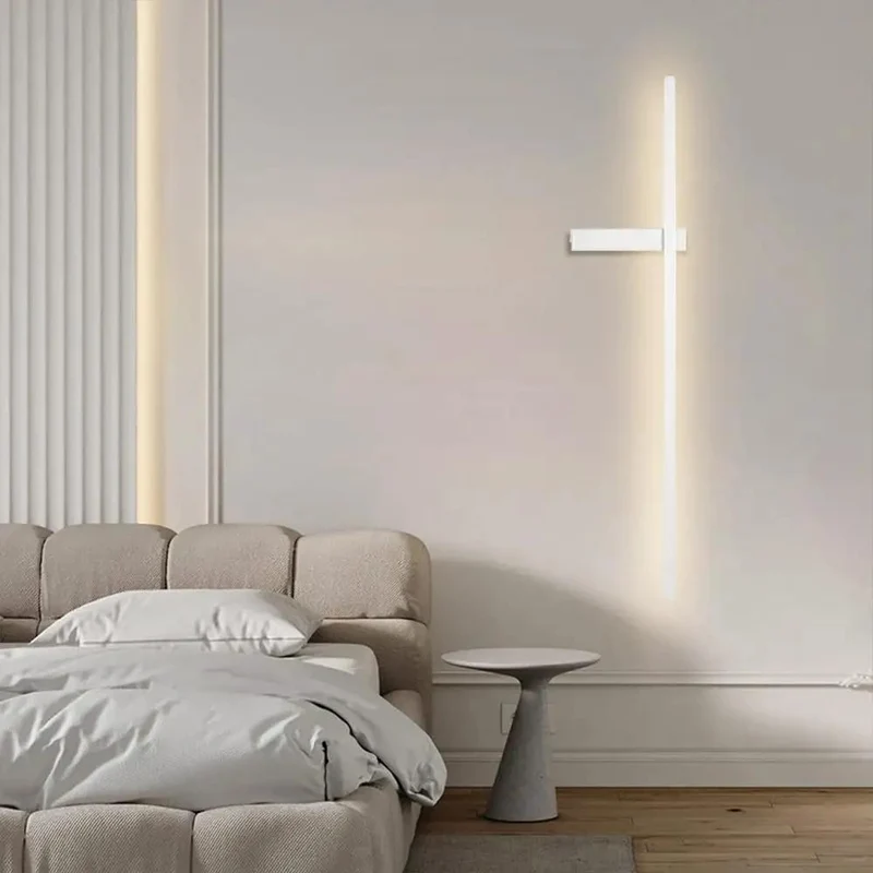 Modern Linear Led Wall Sconce Featuring Clean Geometric Lines To Smoothly Brighten Any Room Straight Up Upgrading Your Home Decor With A Sleek White Metallic Finish And Real Deal Hardwired Setup For Bedroom Or Hallway Vibes Always