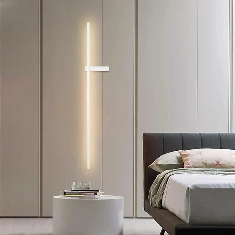 Modern Linear Led Wall Sconce Featuring Clean Geometric Lines To Smoothly Brighten Any Room Straight Up Upgrading Your Home Decor With A Sleek White Metallic Finish And Real Deal Hardwired Setup For Bedroom Or Hallway Vibes Always