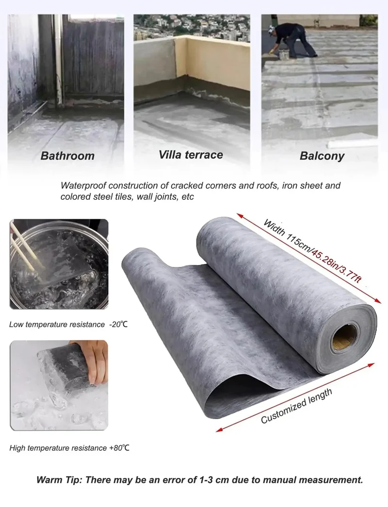 Rock Solid Waterproof Decoupling Membrane Roll 10Mm Thick Polyethylene Tile Underlayment No Sweat Install For Bathroom Floors Walls And Laundry Rooms Total Moisture Shield