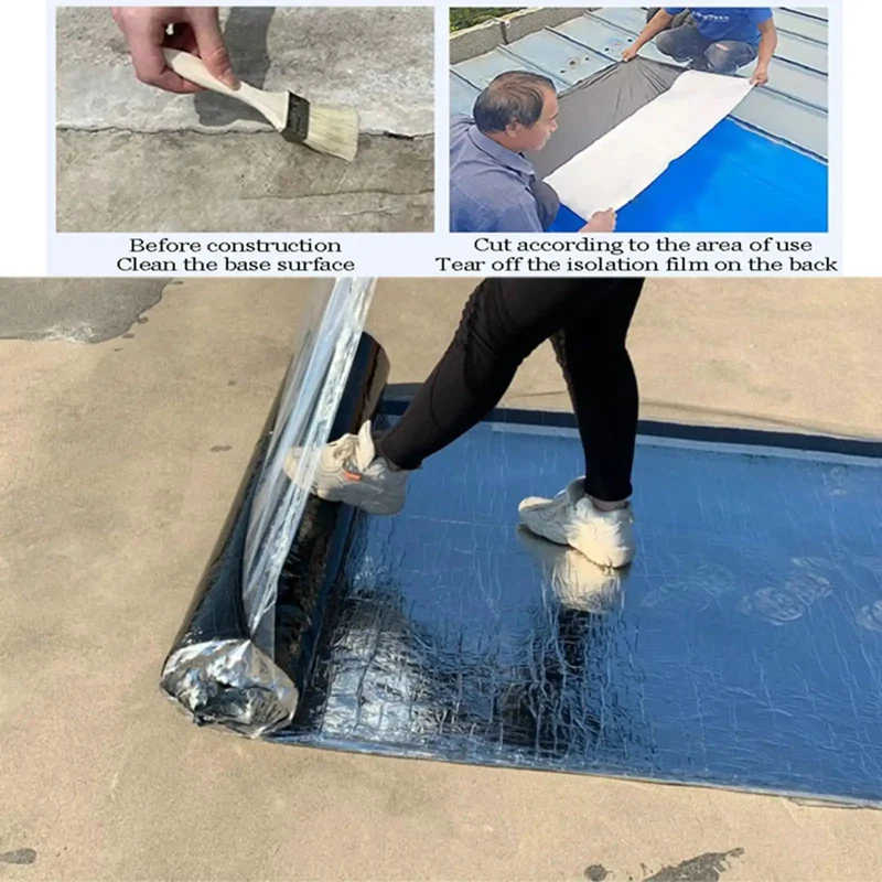 Heavy Duty Self Adhesive Roofing Tape Rock Solid Waterproof Asphalt Membrane Roll For Pipe And RV Awnings With No Sweat Quick Leak Fix And All Weather Tough Flexible Sealant
