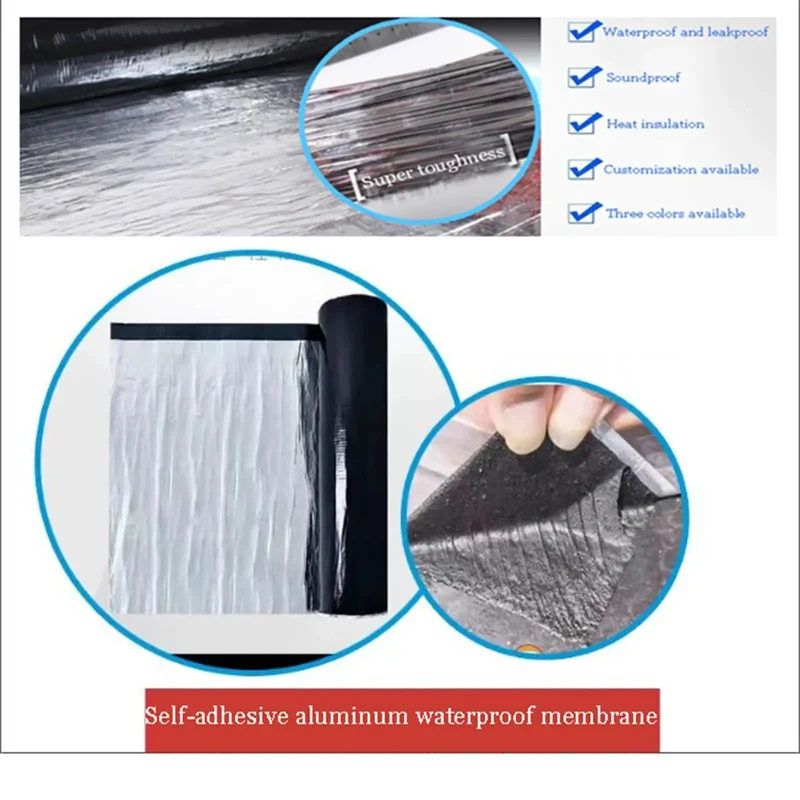 Heavy Duty Self Adhesive Roofing Tape Rock Solid Waterproof Asphalt Membrane Roll For Pipe And RV Awnings With No Sweat Quick Leak Fix And All Weather Tough Flexible Sealant