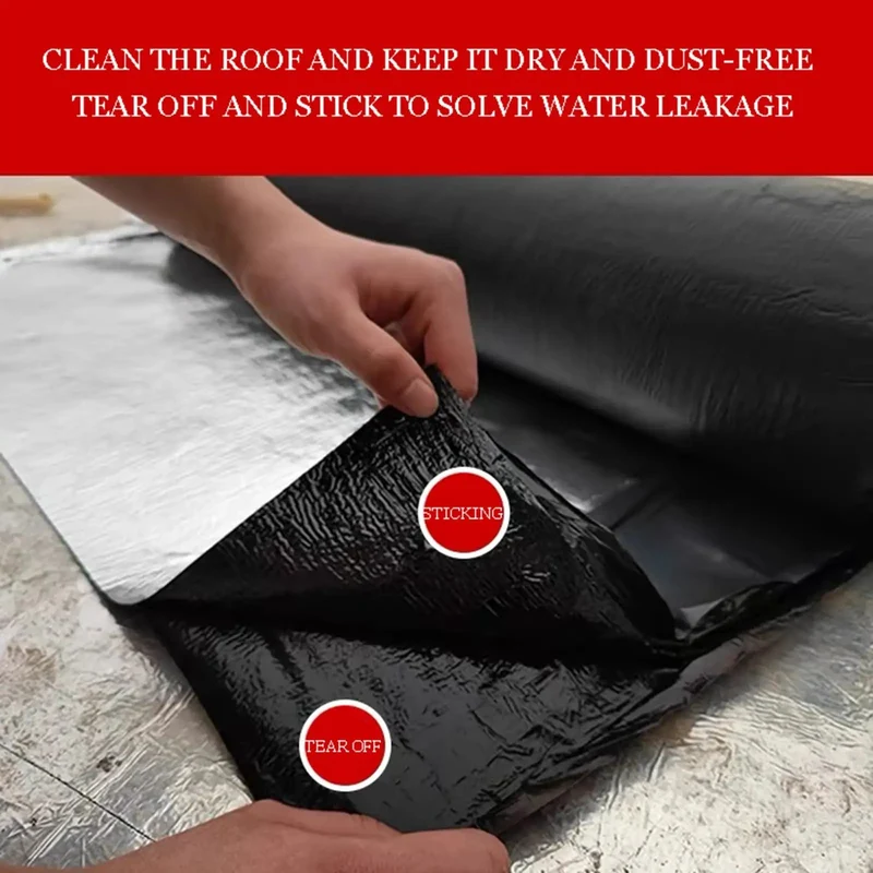 Premium Heavy Hitter Self Adhesive Roofing Felt Roll, All Weather Aluminum Foil Tape Sealant, Tough Underlayment Patch For No Sweat Leak Repairs And Rock Solid Outdoor Cover