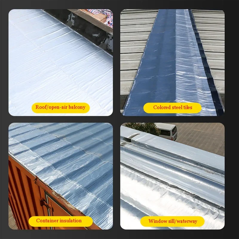 Straight Up Heavy Duty Self Adhesive Bitumen Roof Repair Tape Fo Real Zero Fuss Leak Sealant Roll For Cracks And Pipe Joints Heat Reflective Aluminized Waterproof Cover