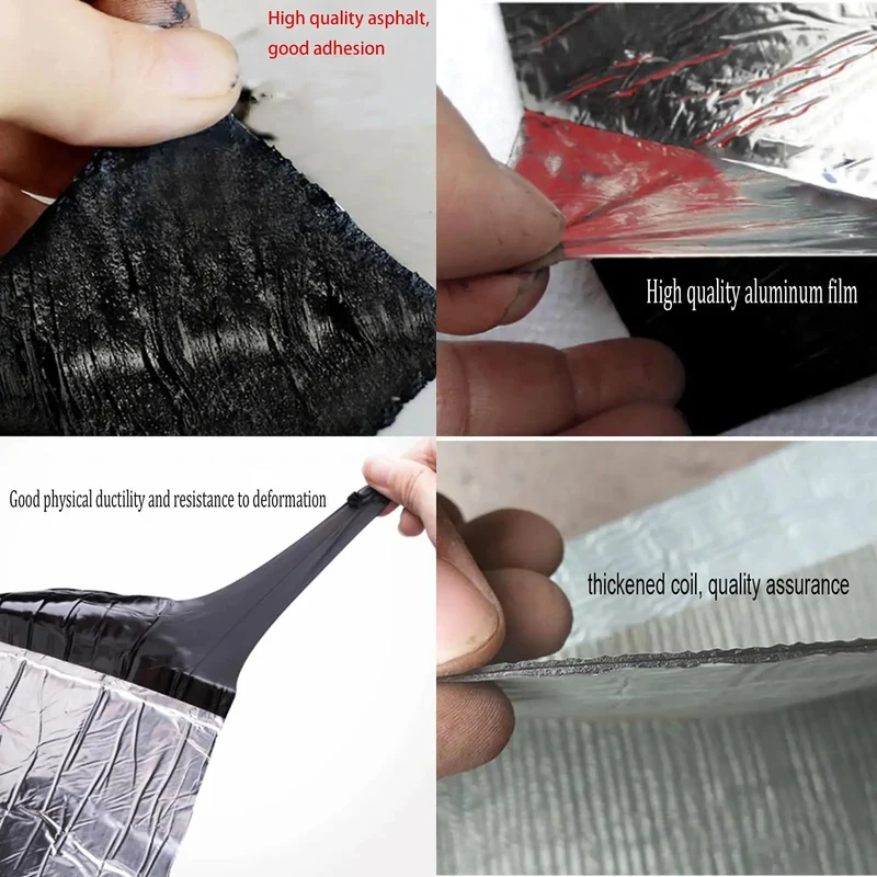 Heavy Hitter Self Adhesive Roof Repair Tape Waterproof Aluminum Foil Underlayment Roll Polymer Modified Asphalt High Tensile Strength for Quick Fixes