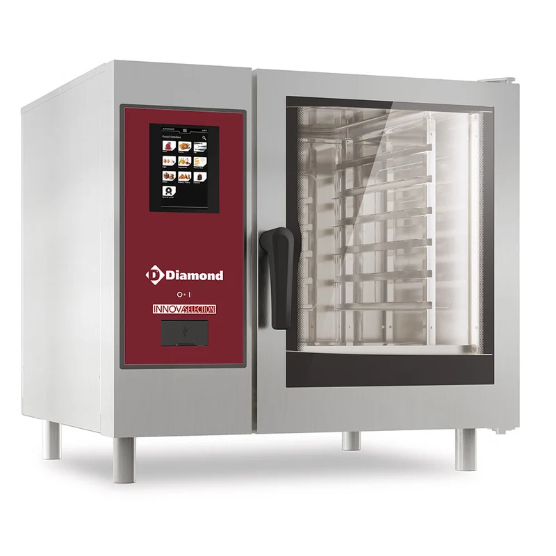 Gas-Kombidämpfer 6 x GN 1/1 mit Touch-Steuerung und automatischem Reinigungssystem, SDGT/XC-06