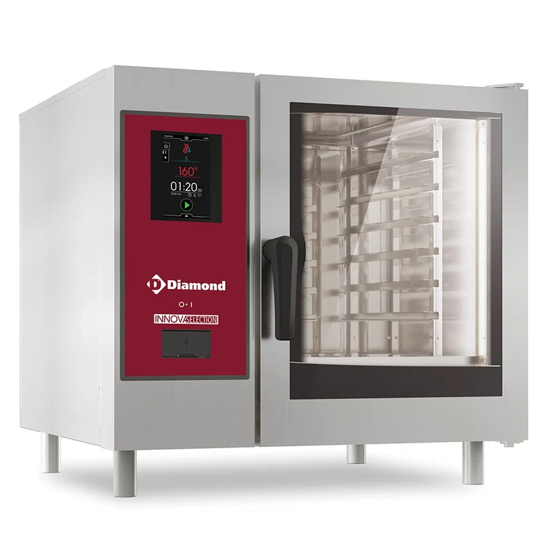 Professioneller Kombidämpfer 6 x 1/1 GN , Elektro mit Touch-Steuerung, SDET/XC-06-230V/3-