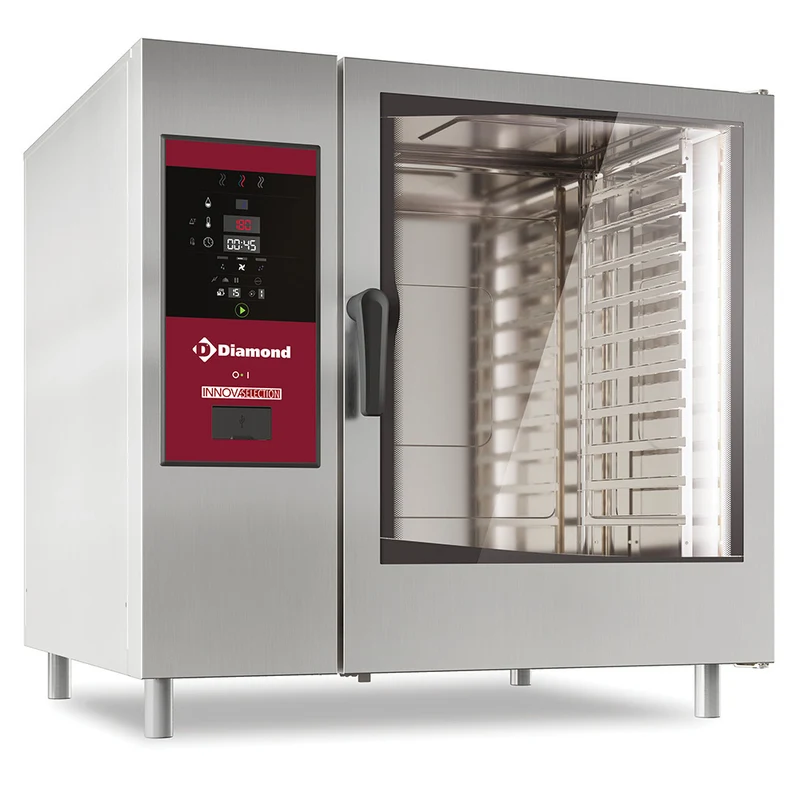 Kombidämpfer Elektro GN 2/1 mit Direkteinspritzung & Kerntemperaturfühler, SDE/XC-12-230V/3-