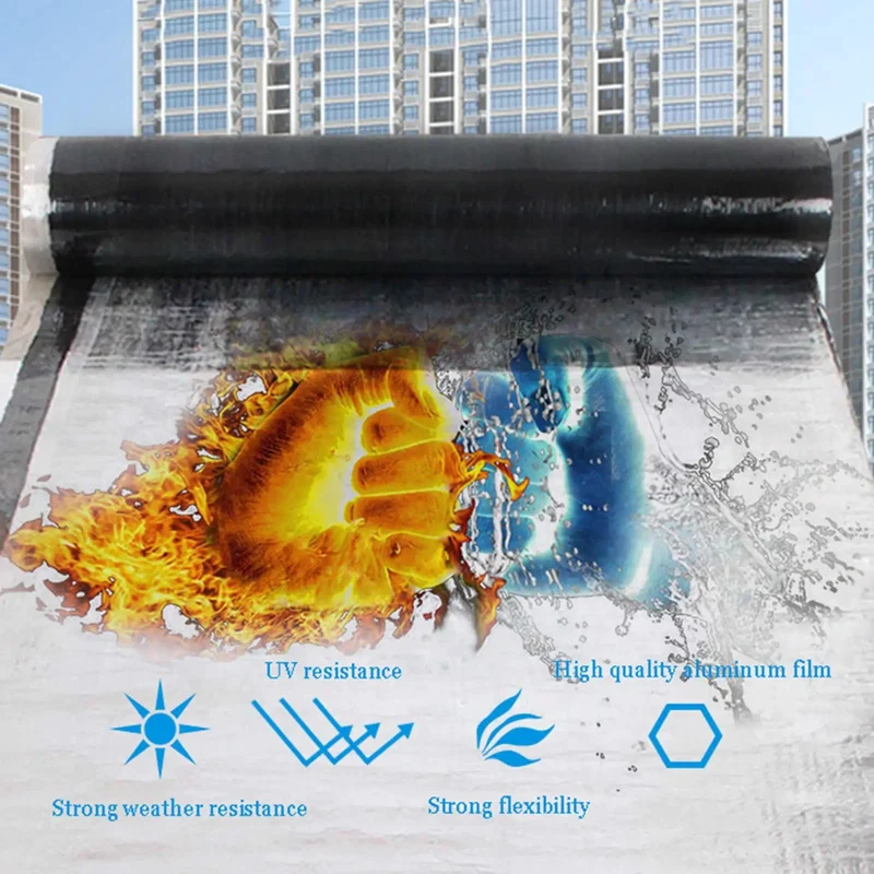 Tough As Nails Bitumen Waterproof Tape With Sturdy Aluminum Foil Backing For Foolproof Rooftop Leak Fixes And Pro Grade Flashing Sealant Roll Crafted For The Long Haul