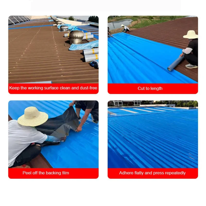 Heavy Duty Blue Waterproof Roof Repair Tape For Asphalt Shingles And Flashing Self Adhesive Strip Gives A Rock Tight Seal No Sweat Install Stops Leaks Cold Quick Fix Wins Big Now