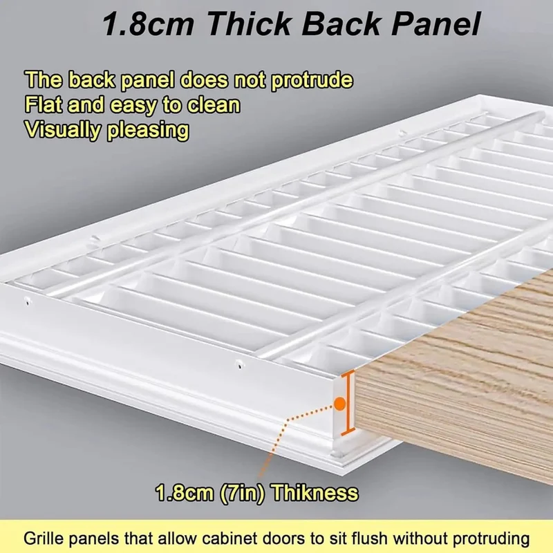 Slick Black Return Air Grille With Smooth Magnetic Latch And Heavy Duty Louvered Vents For No Sweat Drywall Crawl Space Attic Vent Panel Access Cover 8 By 18 Inches