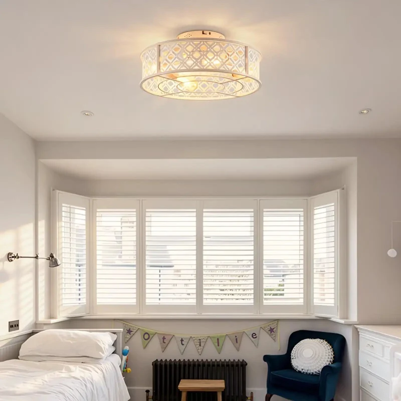 Hella Quiet Heavy Duty 20 Inch Flush Mount Ceiling Fan With Slick Remote And Clean Distressed White Iron Cage Low Profile Light Fixture For Tight Bedrooms Kitchens Big Time Airflow Zero Ceiling Hogging