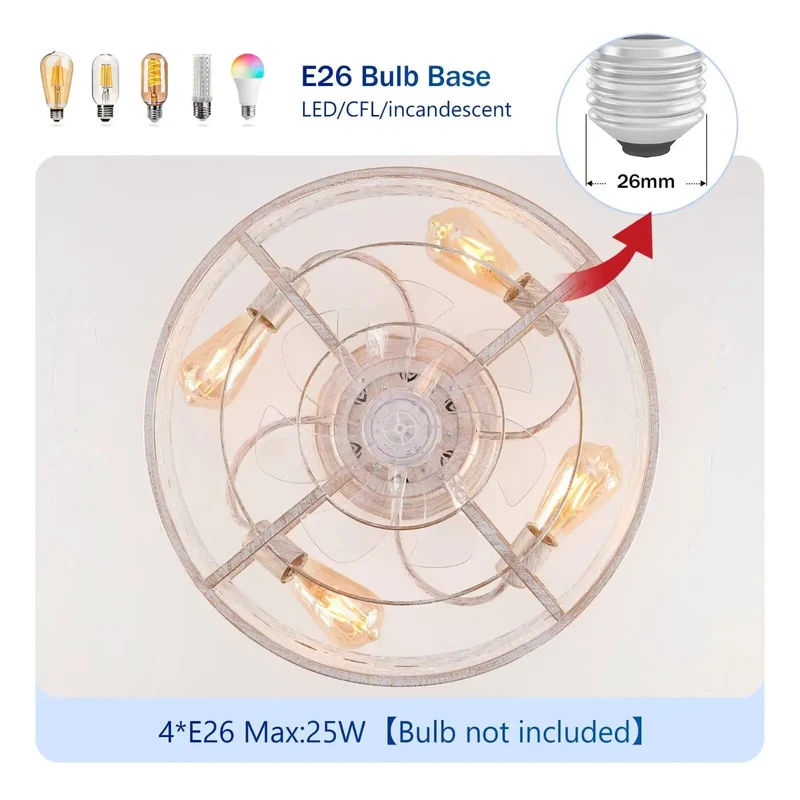 Hella Quiet Heavy Duty 20 Inch Flush Mount Ceiling Fan With Slick Remote And Clean Distressed White Iron Cage Low Profile Light Fixture For Tight Bedrooms Kitchens Big Time Airflow Zero Ceiling Hogging