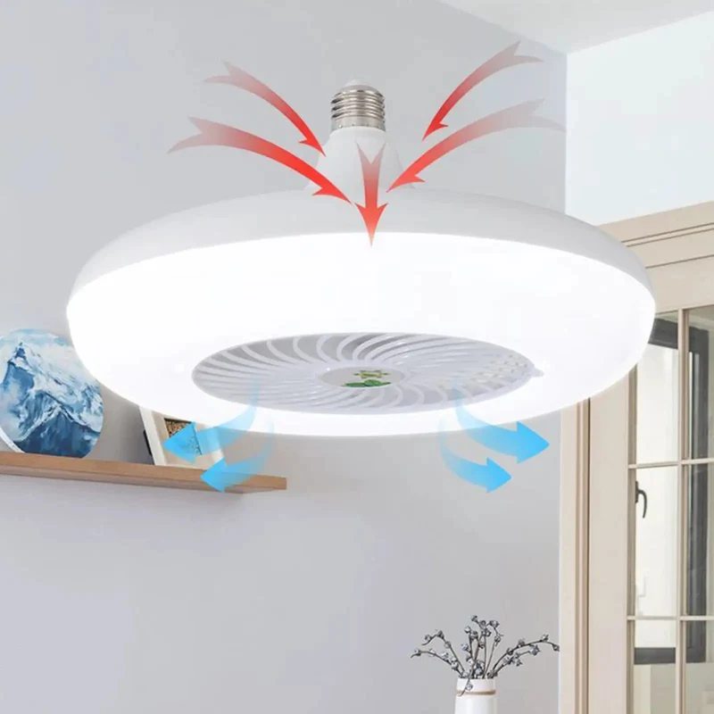 Dimmable E27 Ceiling Fan Light With Slick Remote Control And Smooth Cruising Airflow For Bedroom Study Bathroom Offering Adjustable Color Temperature And Zero Sweat Chill Top Shelf Pick