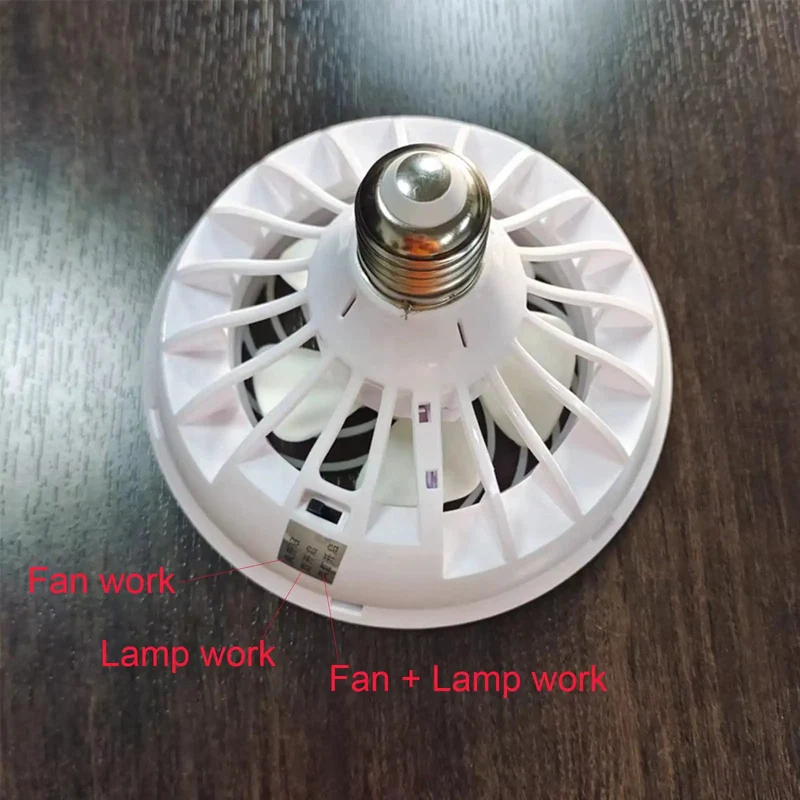 Room Turning Compact LED Ceiling Fan With E27 Bulb Holder And Five Swooping Blades, 10 Watts Cold White Glow For Quick Breeze, Adjustable RPM Settings On Slim Profile Build Tailored For Small Quarters And Modest Heights.