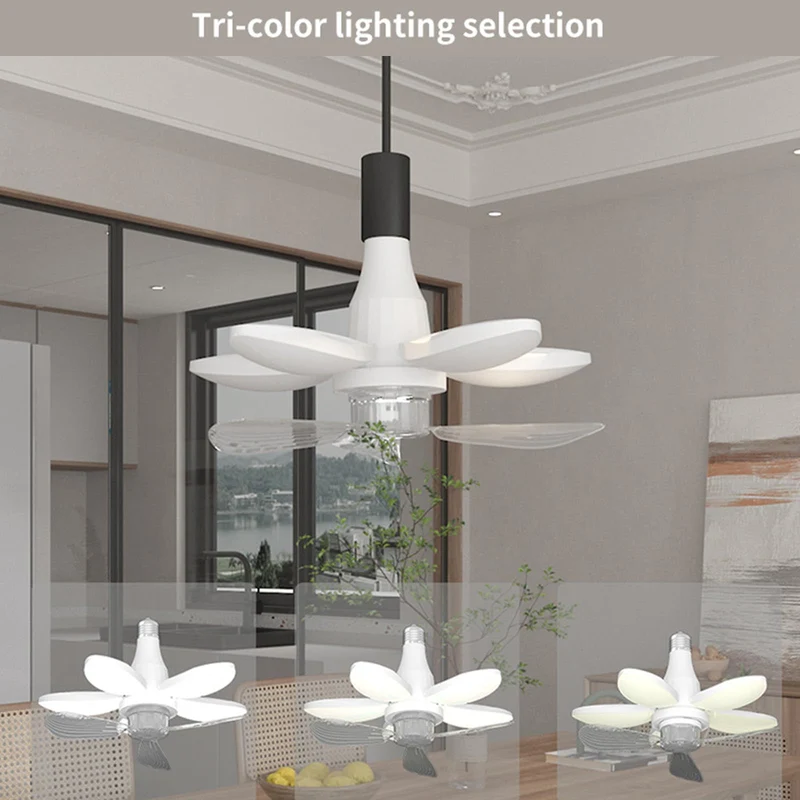 Easy Swap Ceiling Fan Light With Remote Control And E27 E26 Screw Base Sporting Slick Five Blades And Energy Saving Led Brightness For A Super Chill Dope Cooling Setup In Your Bedroom Or Kitchen Space