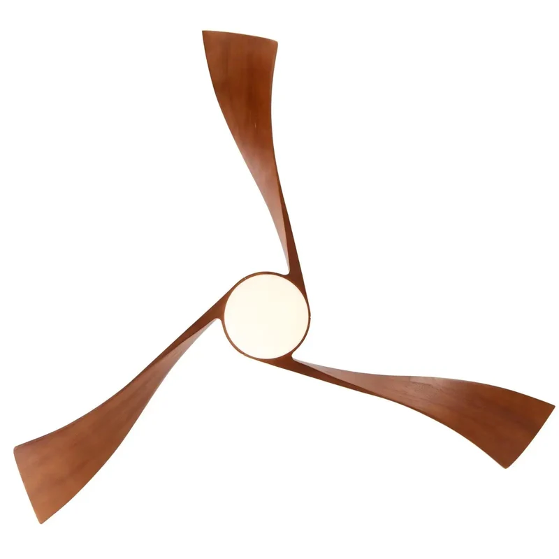 52 Inch Farmhouse Ceiling Fan With Hand Carved Wood Blades And Sweet Dimmable Led Lighting Driven By Dead Silent Dc Motor Delivering Killer Cooling Airflow With Smooth Remote Control And Rock Solid Build For Medium Large Rooms