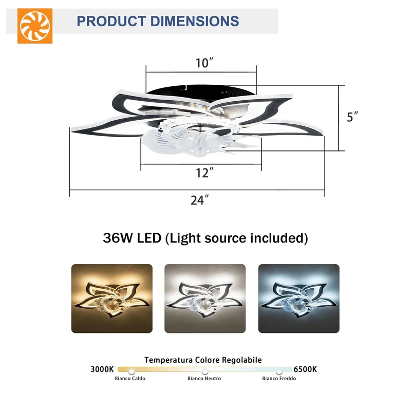 Matte Black 24 Inch Ceiling Fan With Remote Control And Three Light Settings Six Speeds Silent Copper Motor Low Profile Flush Mount Dead Simple Diy Install Tight Frame For Hella Smooth Cooling Bliss