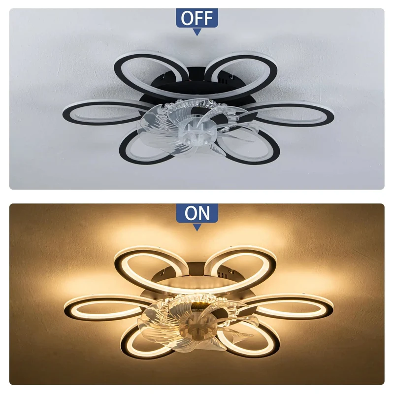 Sleek Matte Black Ceiling Fan With Built In Lights And Full Function Remote Delivers Whisper Quiet Action Six Speed Settings Wall Switch Included No Sweat Setup For Crisp Cooling And Chill Home Vibes All Day Long