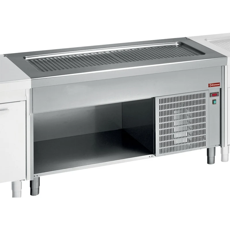 Tieftemperatur-Kühlplatte mit offenem Unterbau , 6x GN 1/1, S80/RPT23