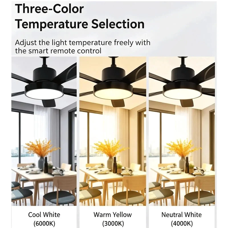 Real Deal 42 To 52 Inch Ceiling Fan With Light Boasting Slick Reversible Motor Six Smooth Speeds Heavy Duty Iron Frame And High Transmission Shade For Zero Sweat Cooling Or Summer Breezes