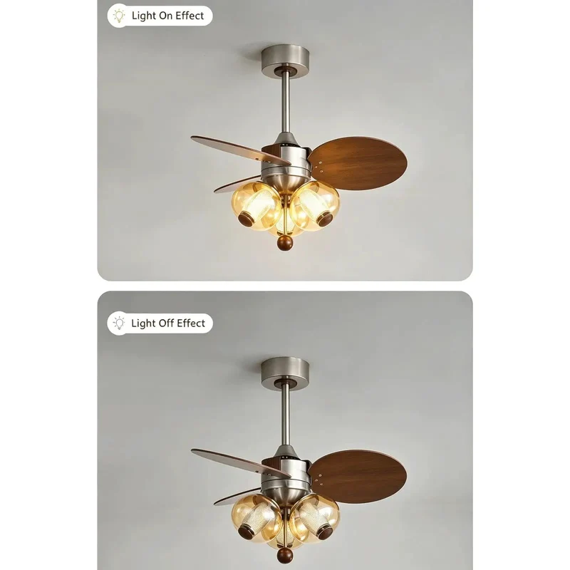 Top Shelf Kids Ceiling Fan With Sweet Quiet Breeze And Dimmable Led Fandelier Featuring Soft Diffused Glass Lampshade And Three Adjustable Color Modes For A Cozy Bedroom Setup