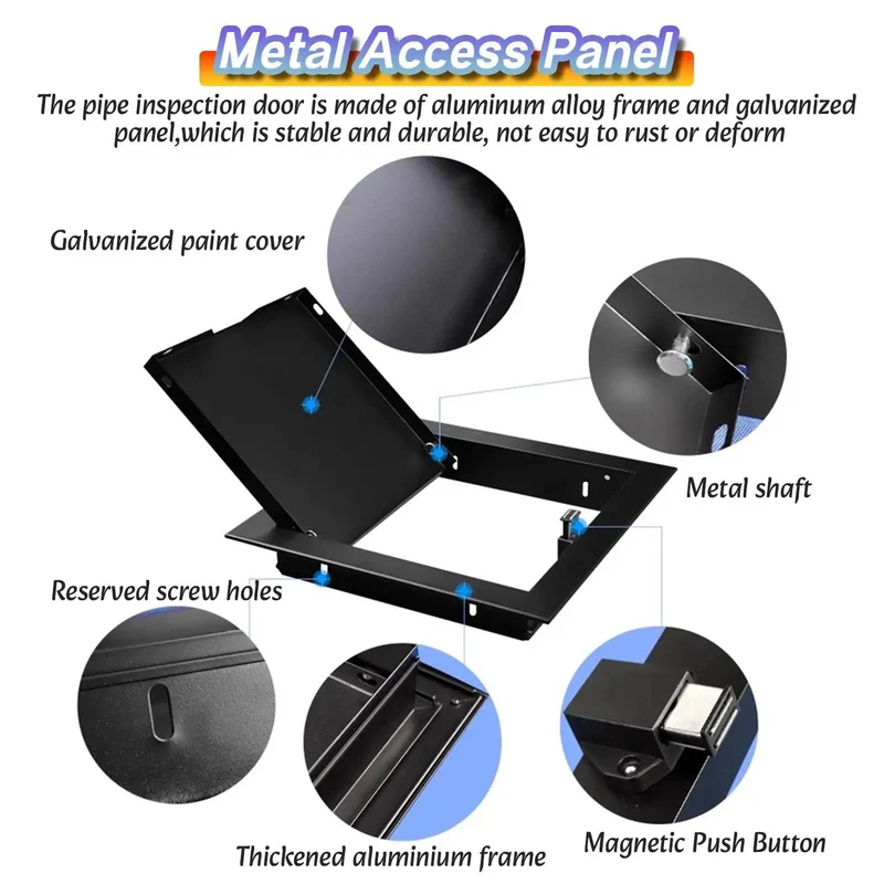 Heavy Duty Drywall Access Panel For Suspended Ceilings Rust Resistant Aluminum Steel Inspection Door No Sweat Quick Install Slick Matte Finish Secure Lock Custom Size