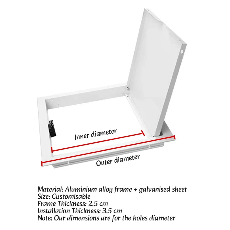Real Deal White 250X300MM Inspection Panel For Drywall And Drop Ceilings Features Seamless Galvanized Steel Frames That Outlast Rust And Turn Tricky Fixes A No Sweat Job