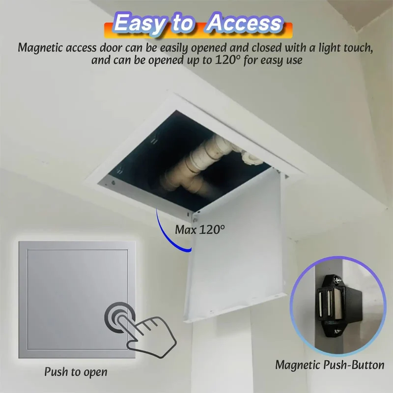 Solid As A Rock Metal Access Panel For Drywalls And Ceilings Sleek Black Inspection Hatch Easy Breezy Install Heavy Duty Aluminum Frame 350 By 400 Millimeter Cutout