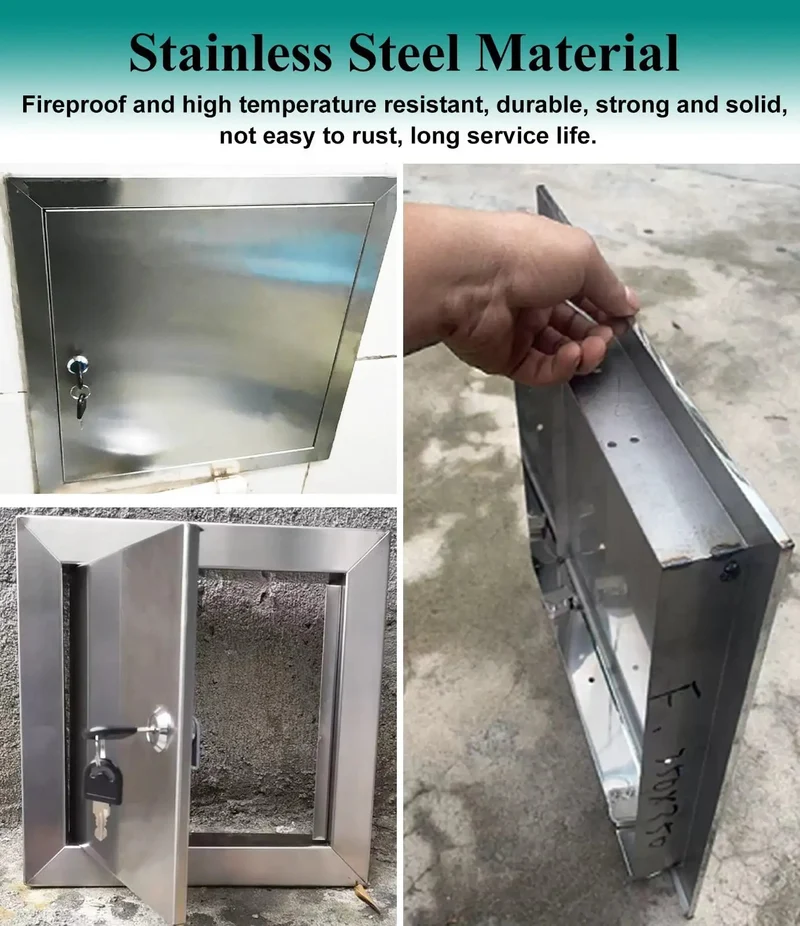 Heavy Duty Waterproof Steel Access Door With Secure Lock And Keys For Walls And Ceilings Slick Attic Entry Panel Zero Hassle Drywall Install 26 By 31 Inch Total Home Reno Setup