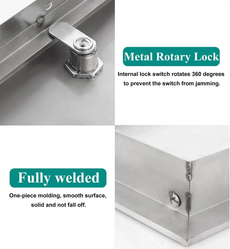 Heavy Duty Waterproof Steel Access Door With Secure Lock And Keys For Walls And Ceilings Slick Attic Entry Panel Zero Hassle Drywall Install 26 By 31 Inch Total Home Reno Setup