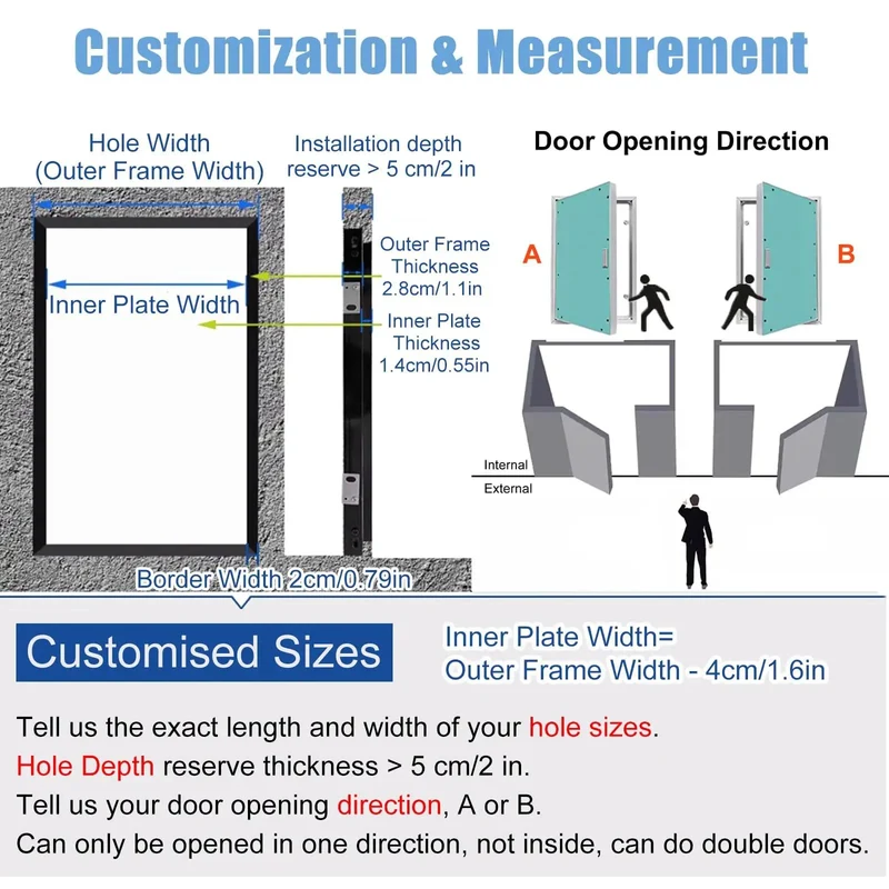 Heavy Duty Aluminum Magnetic Access Door Panel For Drywall Wall And Ceiling Inspection With Super Smooth Push Button Cover Straight Up Tough And No Fuss Setup For Fire Cabinets
