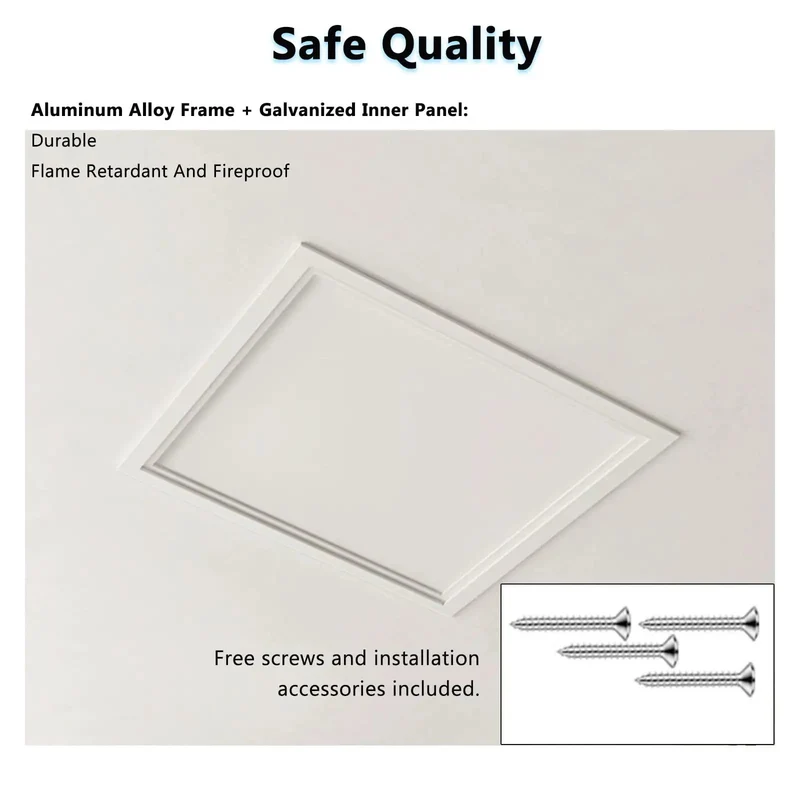 Heavy Duty White Aluminum Drywall Access Panel Removable Wall Hole Cover 8 By 8 Inch Custom Fit Lowkey Super Smooth Quick Swap Install Tough As Nails Paint Finish For Walls And Ceilings
