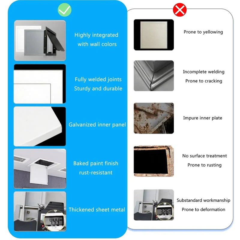 8x8 Heavy Gauge Aluminum Ceiling Access Panel With Smooth White Removable Drywall Cover For Rad Home Reno And Quick Maintenance Fixups Without Any Stress Or Drama